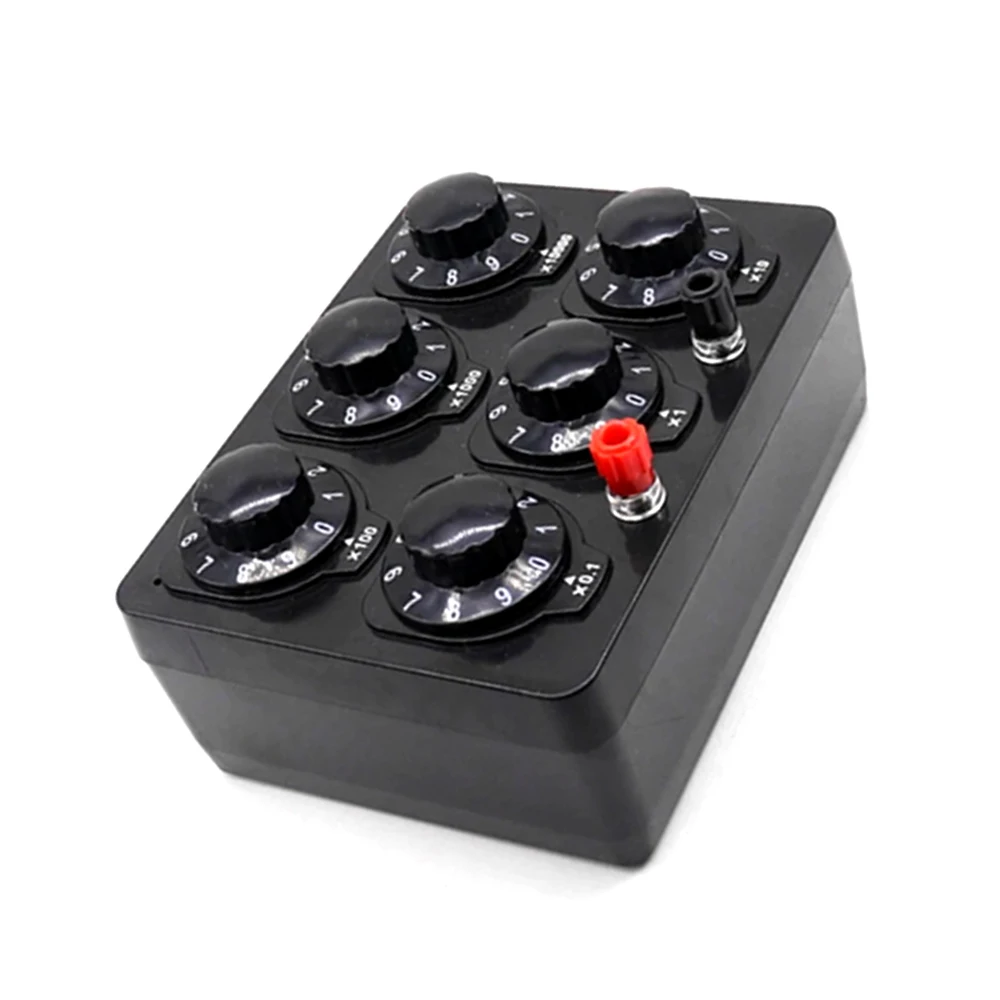 0-9999.9Ω Adjustable Ohm Resistance Box Six Knobs Resistance Measuring Instrument High Precision Laboratory Teaching Instrum