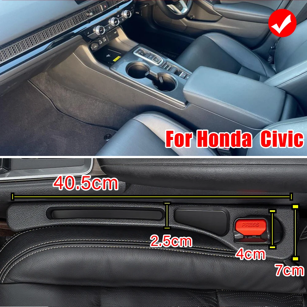 For Honda Civic 4th 5th 6th 7th 8th 9th 10th Sport Type R S Fn2 fk8 fl5 Car Seat Gap Filler Strips Auto Seat Storage Accessories