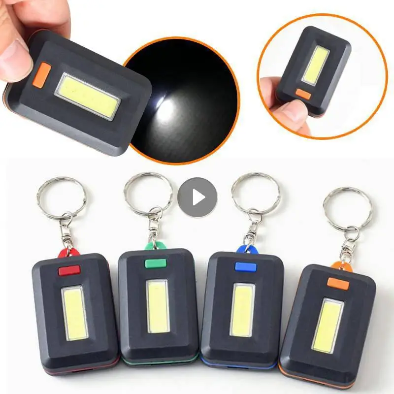 Mini COB LED Flashlight Portable Keychain Light Car Maintenance Lighting Outdoor With Carabiner For Camping Hiking Fishing Light