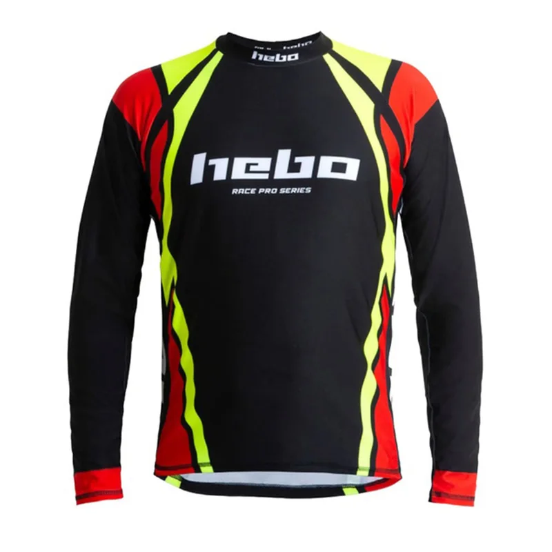 Camiseta hebo para hombre, camiseta de ciclismo MTB Downhill, camiseta de manga larga de secado rápido con protección UV, camiseta para bicicleta de montaña, camiseta de Motocross Enduro