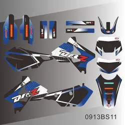 For SUZUKI DRZ400 SM S E DRZ 400 SM S E 2000-2020 Full Graphics Decals Stickers Motorcycle Background Custom Number Name