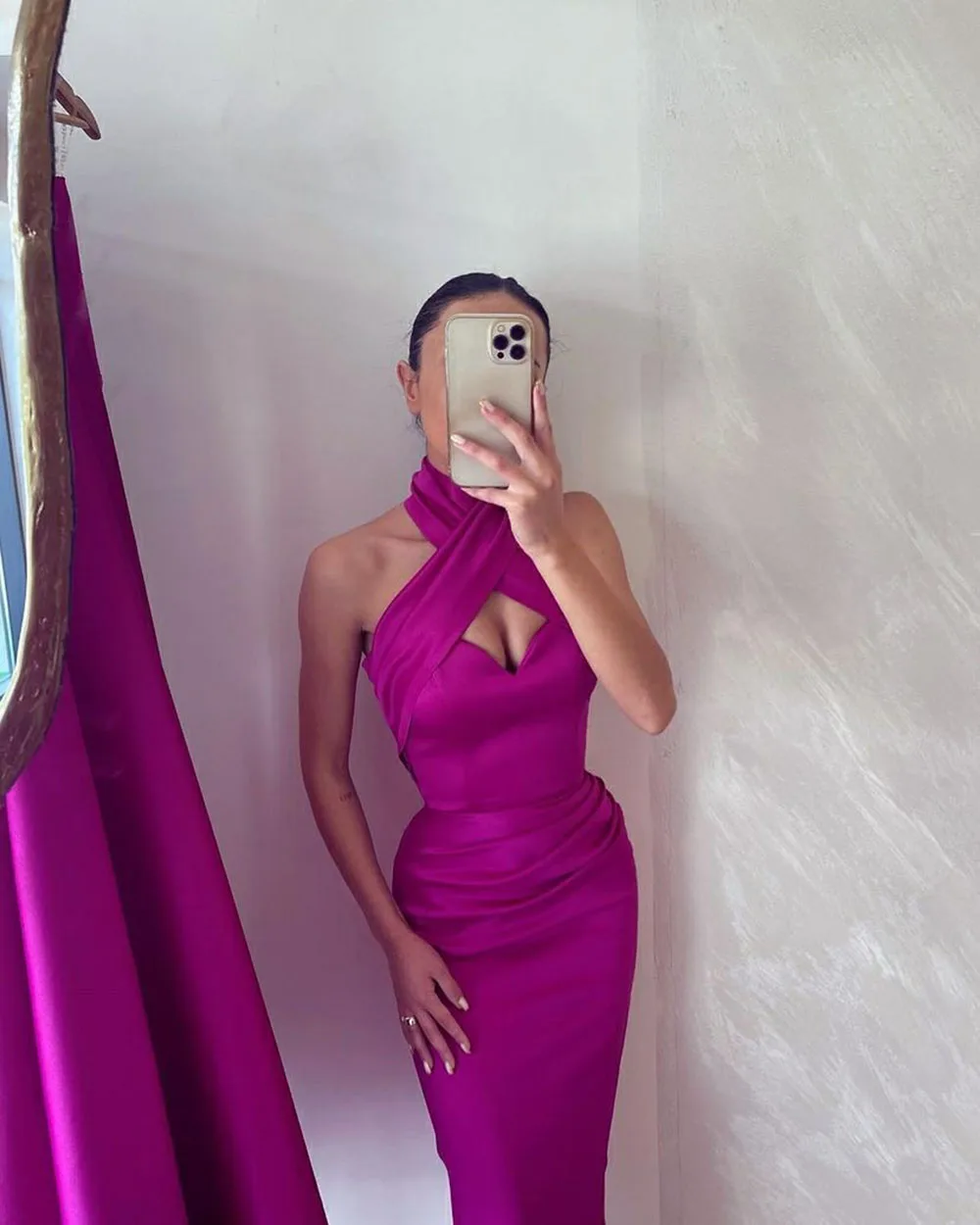 Msikoods Purple Prom Dresses Graduation Dress Customized Special Occasion Gowns Satin Mermaid Wedding Party Gown Robes De Soirée