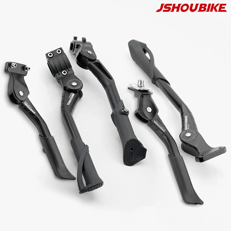 

JSHOUBIKE Thickened Aluminum Adjustable Bike Kickstand, Wear Resistant Universal Stand for Mountain Road E-Bike Cycling Parts