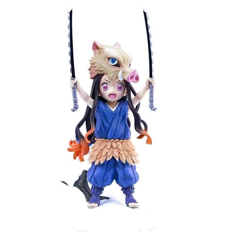 20cm anime demon slayer figura kamado nezuko midouzi cos lnosuke kimetsu não yaiba estatueta estátua de pvc modelo brinquedos presente