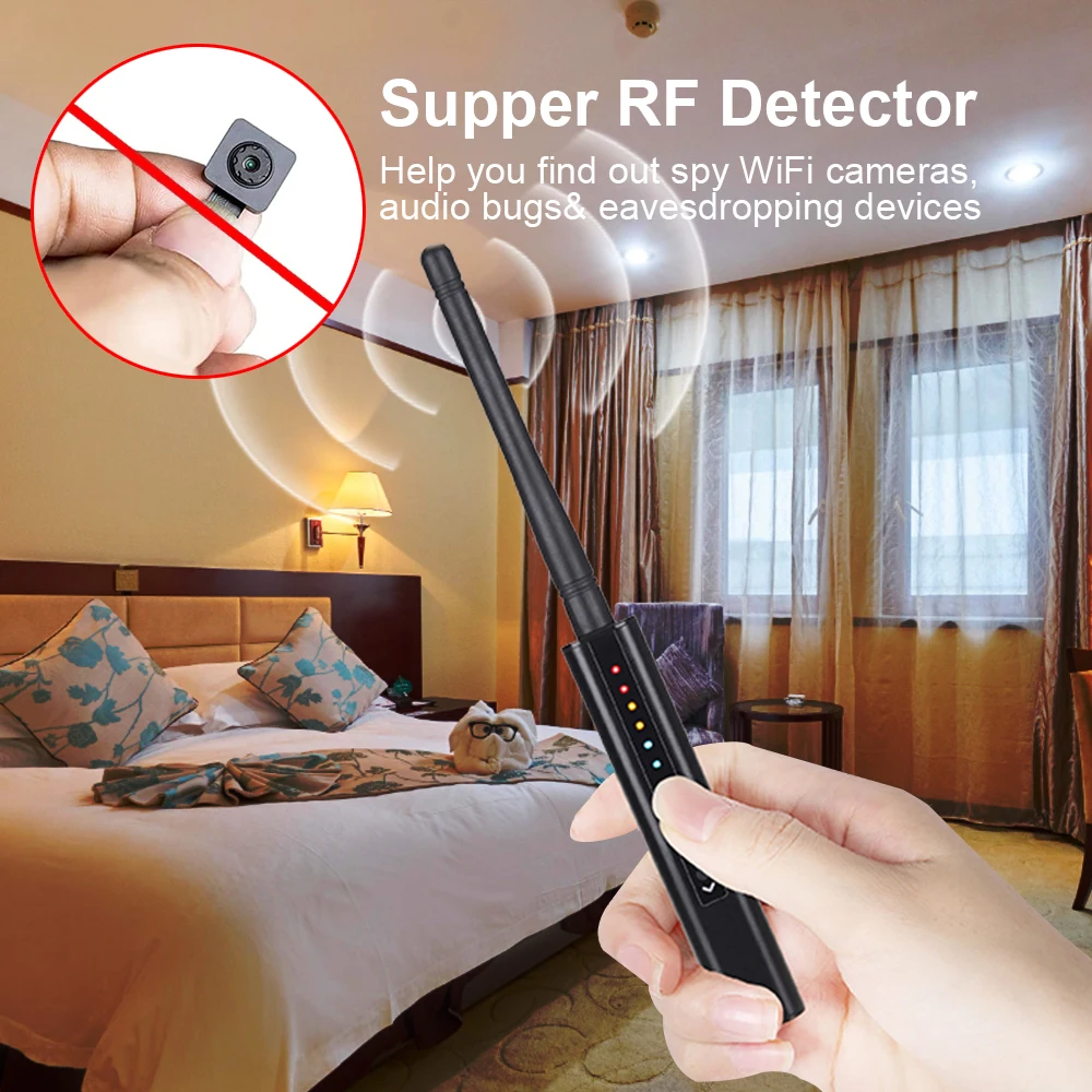 

GPS Scan Anti-Spy Wireless RF Signal Detector Camera Detect GSM Audio Finder Detects Anti Candid Camera Signal Scan With compass
