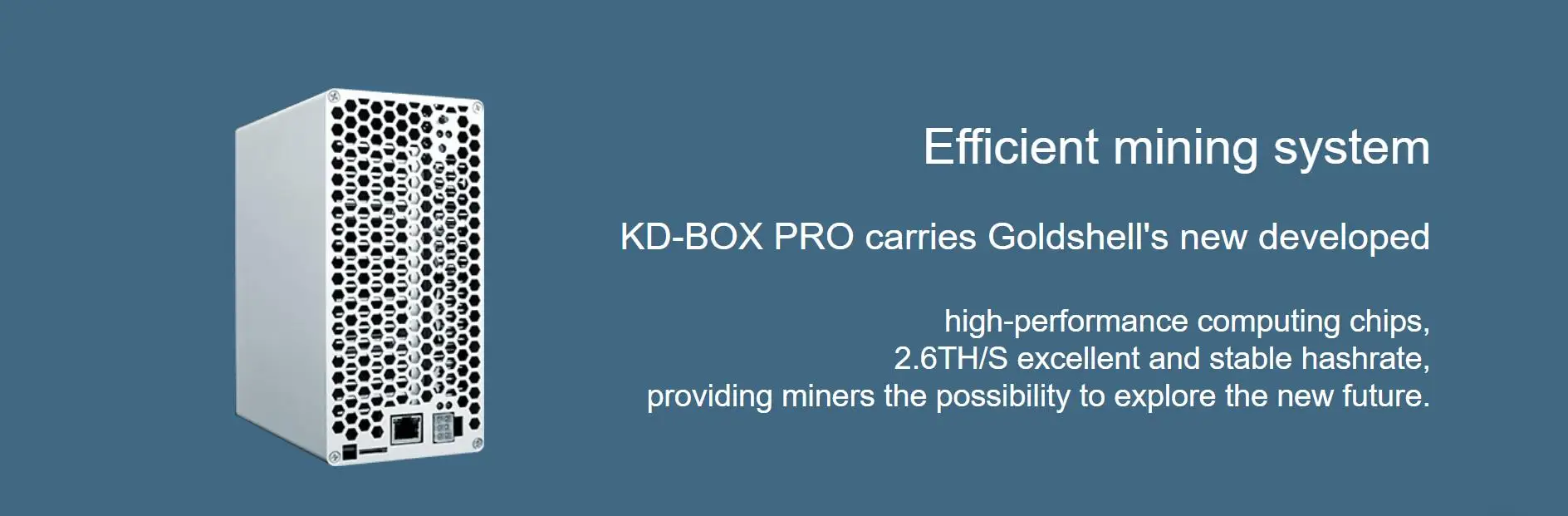 Imagem -05 - Goldshell Mudo kd Caixa Pro 2.6t hs 230w Kda Asic Mineiro ou com Psu Melhor Mais Btc Antminer S19pro Z15 l7 l3 Mais T2t d1 v1