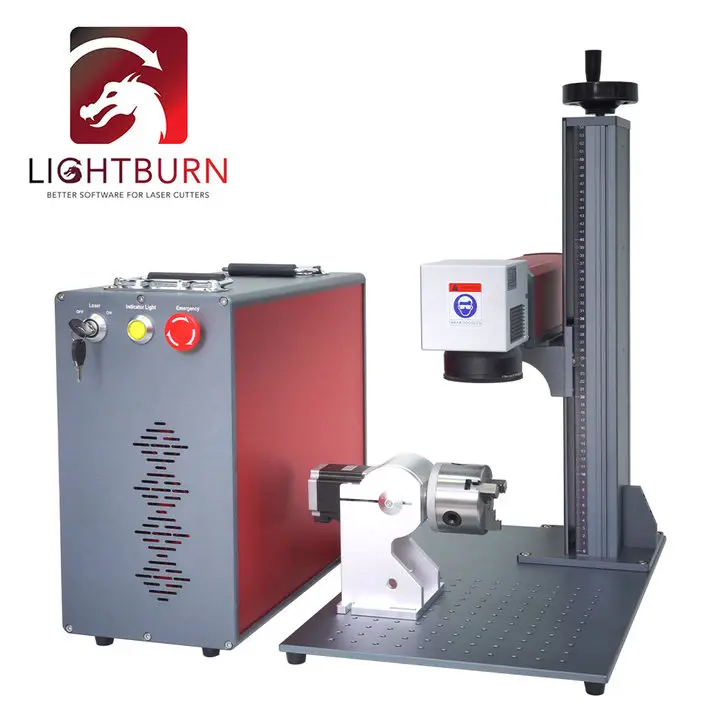 30W 60W 100W Laser Marking Machines Laser Fiber Engraving Machines Mark Metal 3D