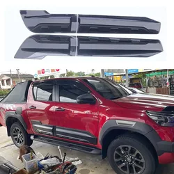 4 Pcs ABS Door Trim Cover Side Body Cladding For Toyoya Hilux Revo Rocco 2015-2019 2020 2021 Pickup 4X4 Car Accessories