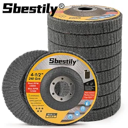 1-5Pcs 115mm Nylon Fiber Flap Polishing Wheel 4.5