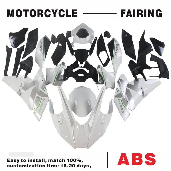 

Подходит для Kawasaki Ninja H2 2015-2022, бело-серый комплект обтекателя