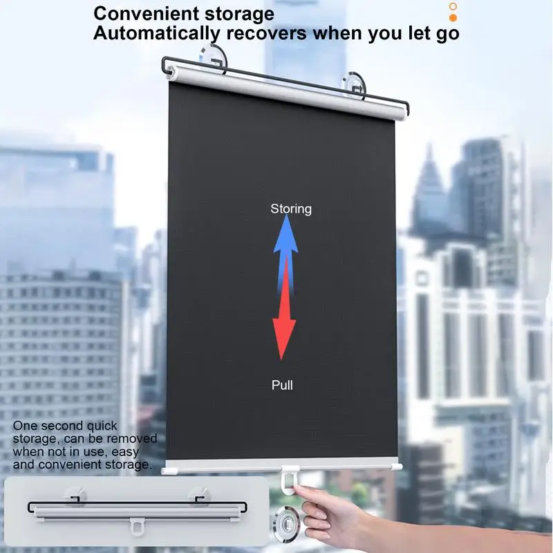 ظلة الأسطوانة الستار شفط كأس الستار الشمس الظل الستار للسيارة قابلة للتطوير ظلة شبكة صافي نافذة فيلم حماية الخصوصية #4