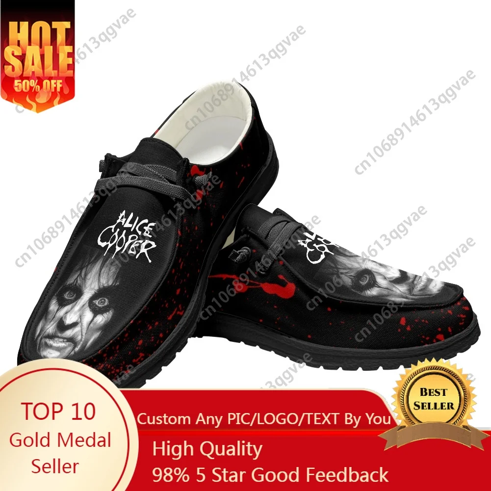 

Hot Alice Cooper Horror Rock Casual Shoes Flat Shoe Men Woman Breathable Outdoor Lightweight Footwear Custom Shoe