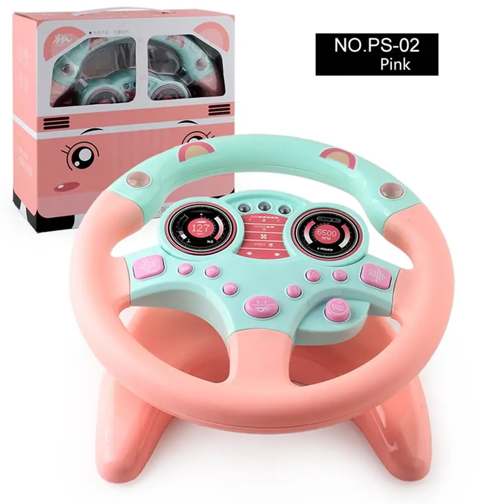 Yfashion Baby Car Simulation Steering Wheel Toy With Light Sound Children Educational Toy ( English Version )  Kids Toddlers Toy