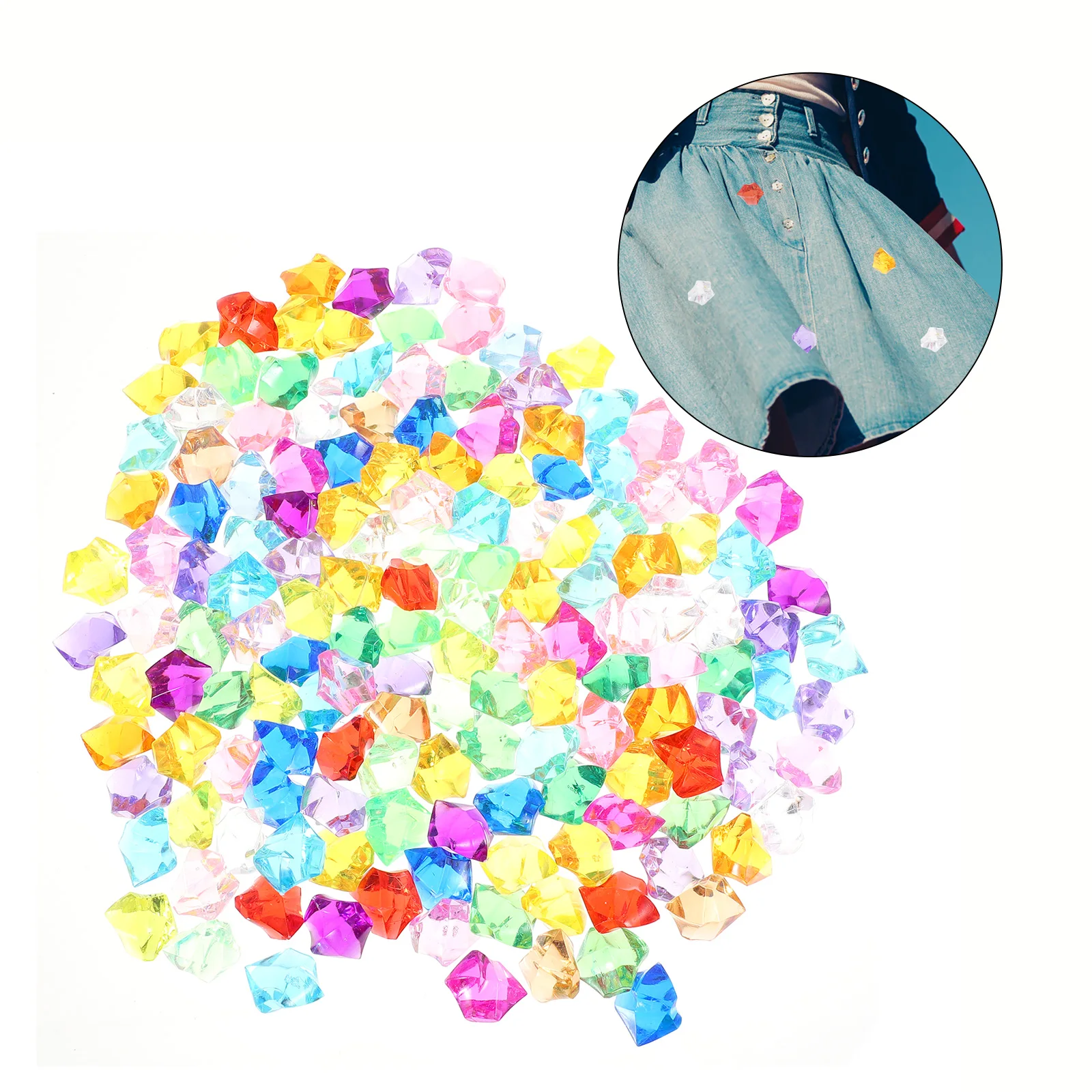 

Simulated Crystal Color Stone Acrylic Diamond Gems Decor Irregular Diamonds Materials Sewing Landscaping DIY Art Accessories