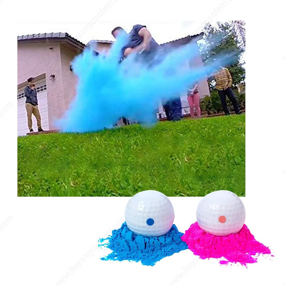 Gender Reveal Golf Balls Gender Disclosure Trick Ball Funny Golf Theme Party Powder Golf Ball Baby Shower Boy or Girl Prop SFX