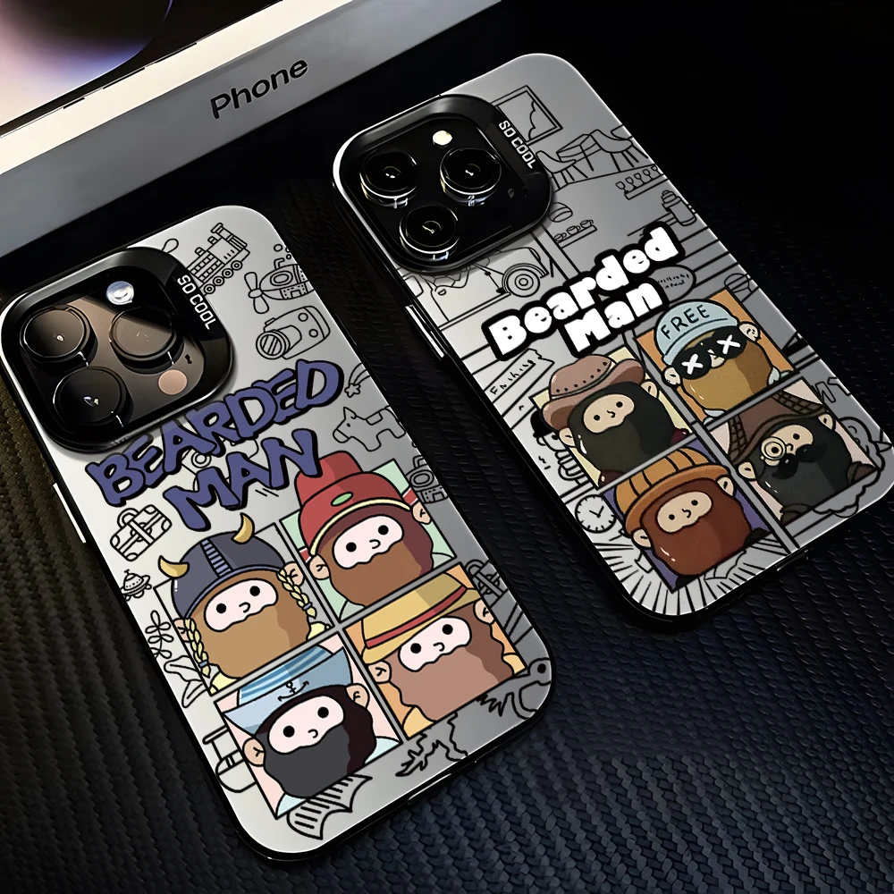 

COOl Personality Bearded man Phone Case for Oppo Reno12 Reno11 Reno10 Reno8 Reno7 6 Reno5 Z F T Pro Plus 4G 5G Matte Back Cover