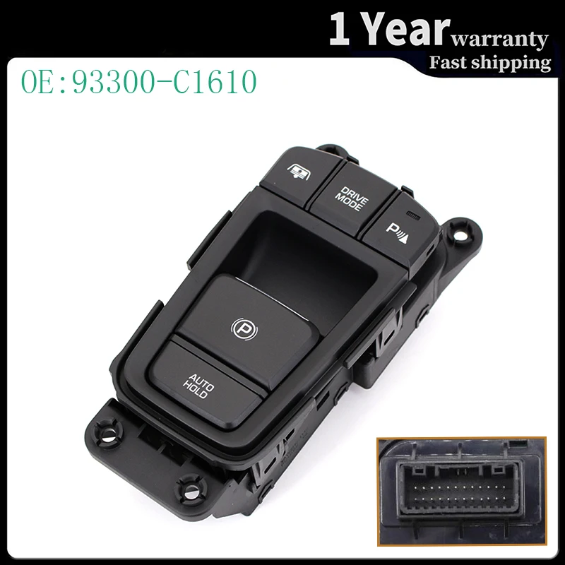 For Hyundai Sonata LF 2015 2016 Electronic Parking Brake Auto Hold Switch Button 93300-C1610 93300C1610 Car Automotive Parts