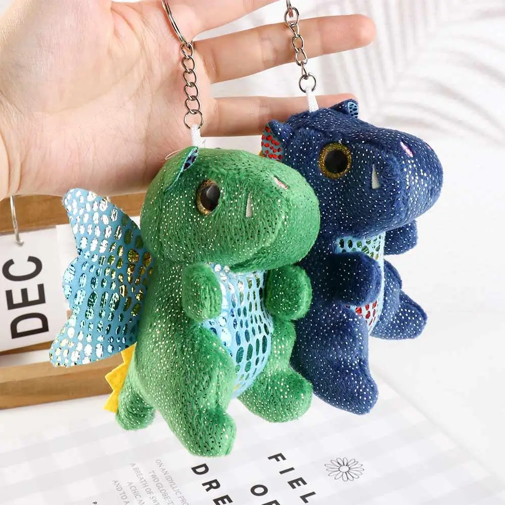 Soft Dragon Plush Keyring Stuffed Doll PP Cotton Flying Dinosaur Plush Pendant Small 12cm Flying Dragon Plush Keychain