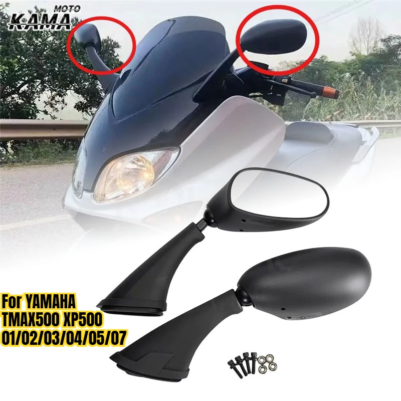 

Fit For YAMAHA TMAX500 2001 - 2007 XP500 Motorcycle Rearview Mirror TMAX 500 2002 2003 2004 2005 2006