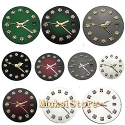 20.5mm Sterile Watch Dial Green Luminous For NH05A NH06A Automatic Movement Watches Accessories Parts