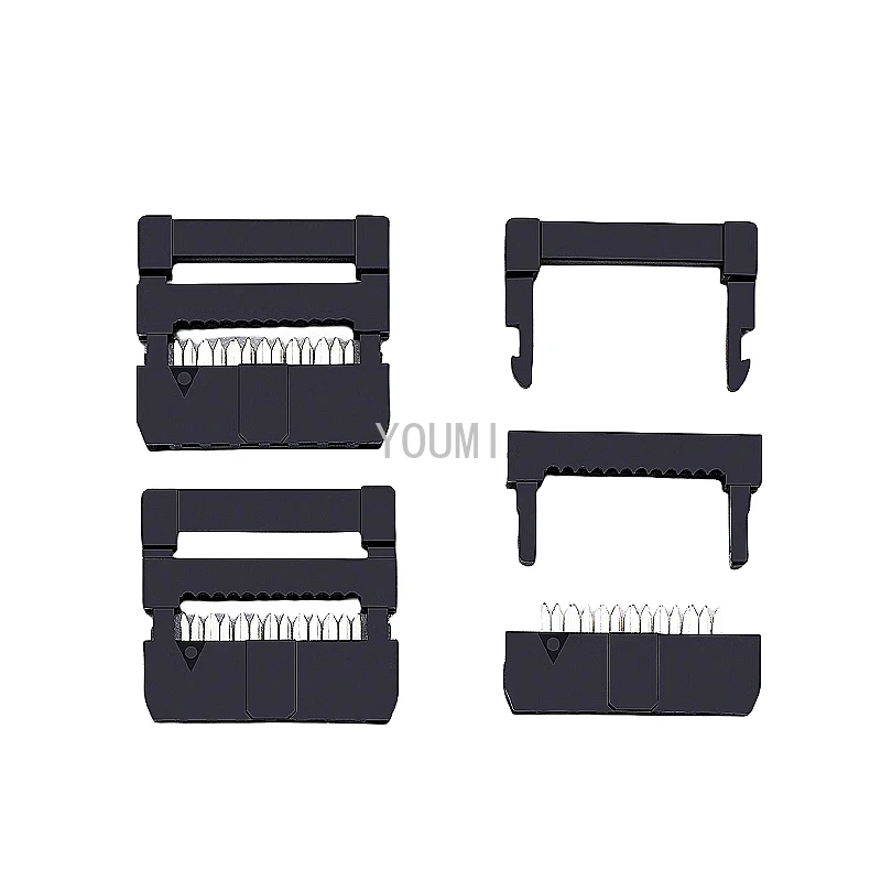 5Sets 2.0 FC-6-50Pin 8P 10P 12P 14P IDC Socket Pin Dual Row Pitch 2.0mm IDC Connector Cable Socket Plug Ribbon Cable Connector