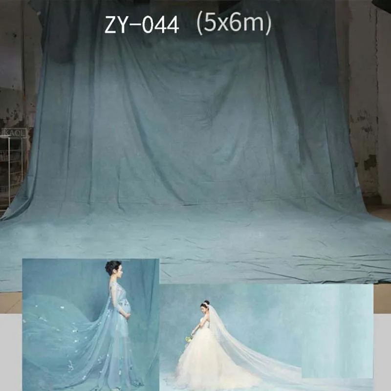 5x6M Large Size Tie-dye Muslin Fabric Photography Backdrops Pro Dyed Vintage Background Family Photo Studio Wedding Customize