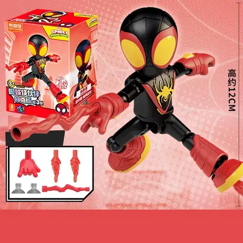 Original Blokees The Amazing Spider-Man Miles Morales Gwen Black Panther Actionfigur Blind Box Anime Modell Docka Barnleksak Presenter 6 best sales Miles Morales leksaksfigur - №3