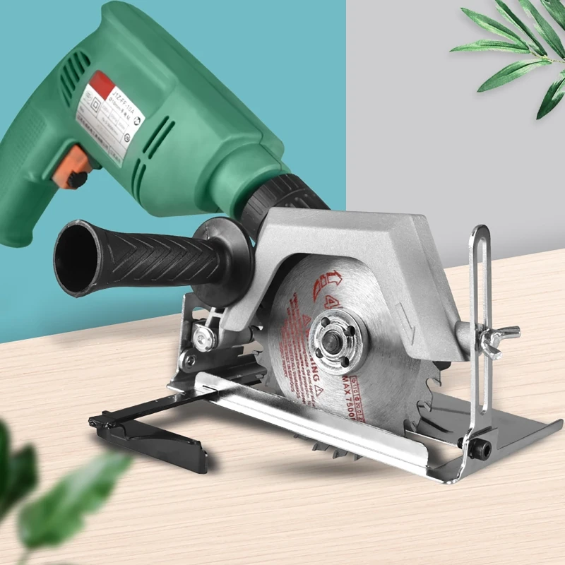 4 Inch Portable Mini Cutting Machine Electric Drill Converter Into Electric Circular Saw with 100mm Saw Blade Power Tool Adapter