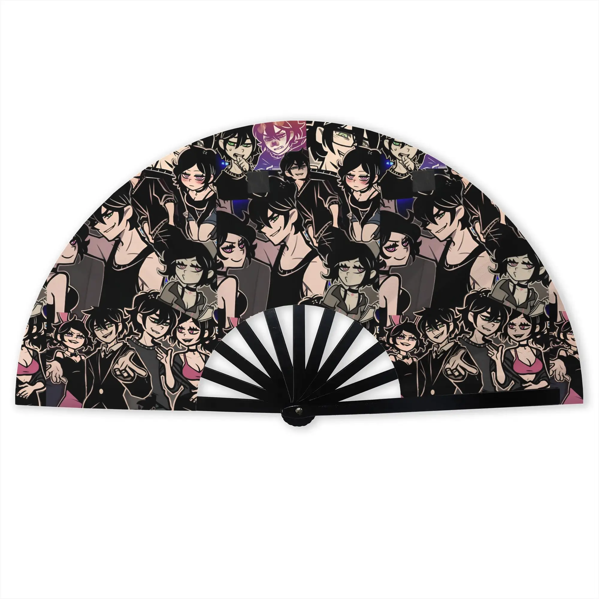 Custom Anime A-Andys L-Leyleys Love Hand Fan Promotional Gift Event Souvenir Cartoon Durable Folding Fans Novelty Bulk Pack Fan