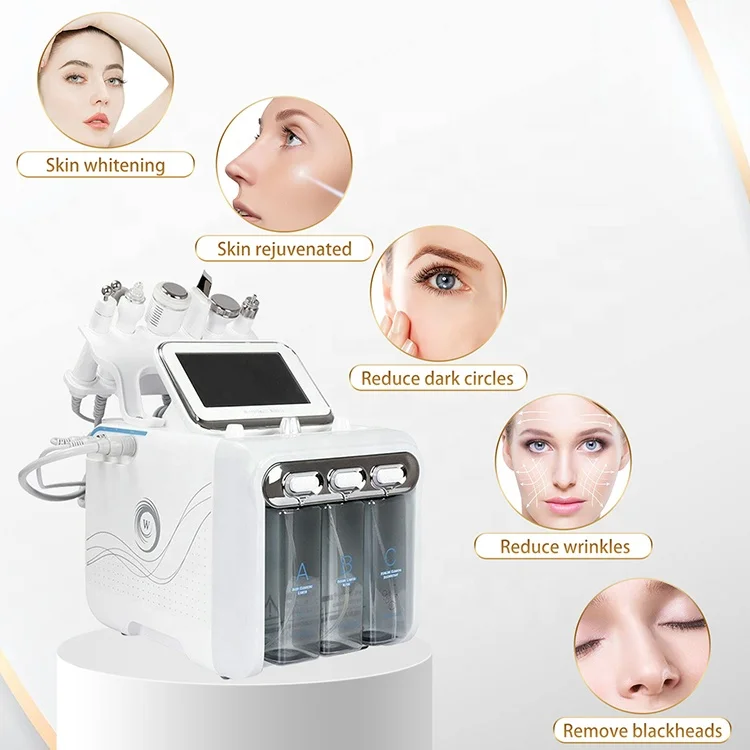 Máquina de dermoabrasión de agua Facial Aqua Peel para estiramiento de la piel de burbujas 6 en 1 para el cuidado de la piel Facial garantía genuina oficial