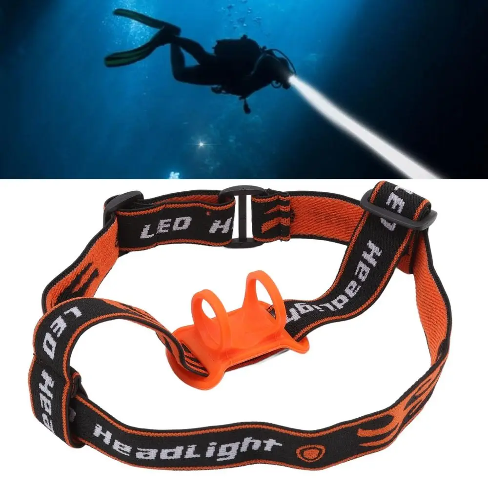 Elastic Strap Headlamp Holder Strap Adjustable Diameter 22-32mm Compatible Hands Free Headlamp Mount Lightweight Design