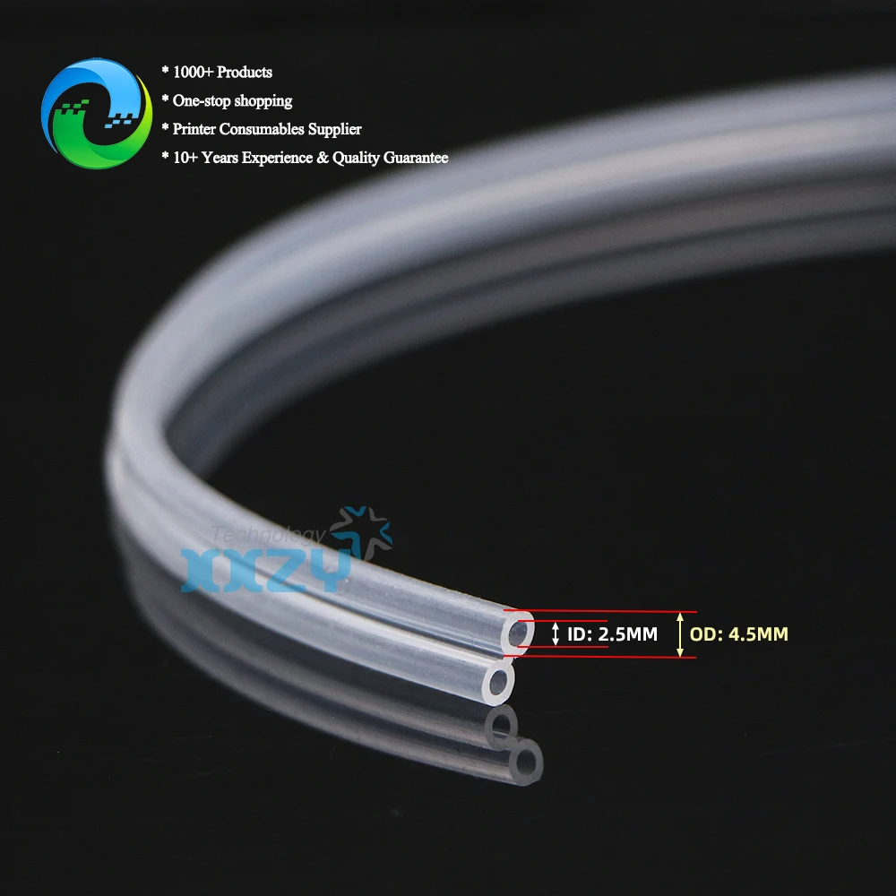MUTOH Eco Solvent Printer Soft Pipe 4.*5*2.5 Silicone Tube for Ink Pump Filter 2 Lines Ink Hose