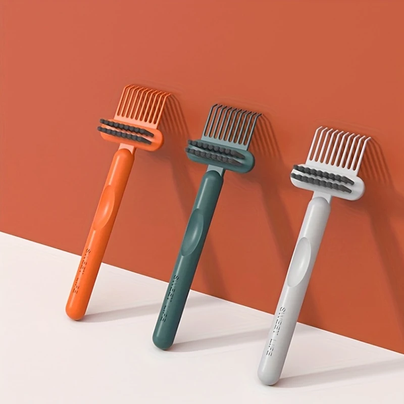 2in1 Comb Hair Brush Cleaner Plastic Handle Cleaning Brush Remover Embedded Beauty Tools Cleaning Products Cleaning Supplies