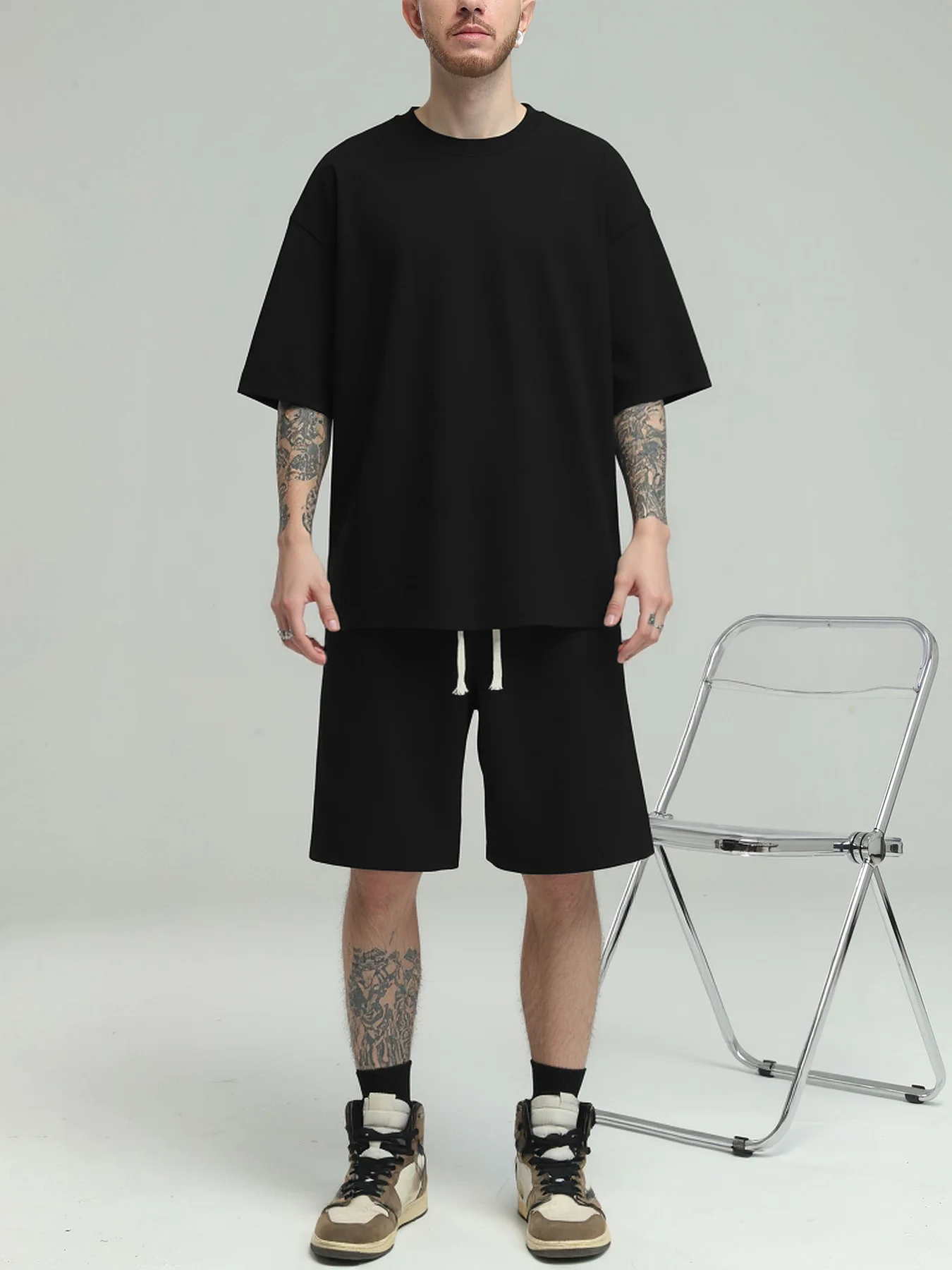 

320 грамм плотные хлопковые мужские комплекты, шорты, брюки, футболки, костюмы, мужская одежда, спортивные штаны