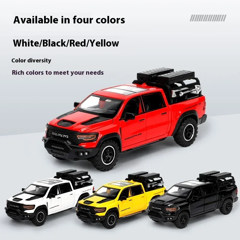 

Diecast 1:32 Dodge RAM 1000 TRX Mammoth Pickup Alloy Model Car Toy Metal Casting Sound and Light Car Toys For Children Vehicle