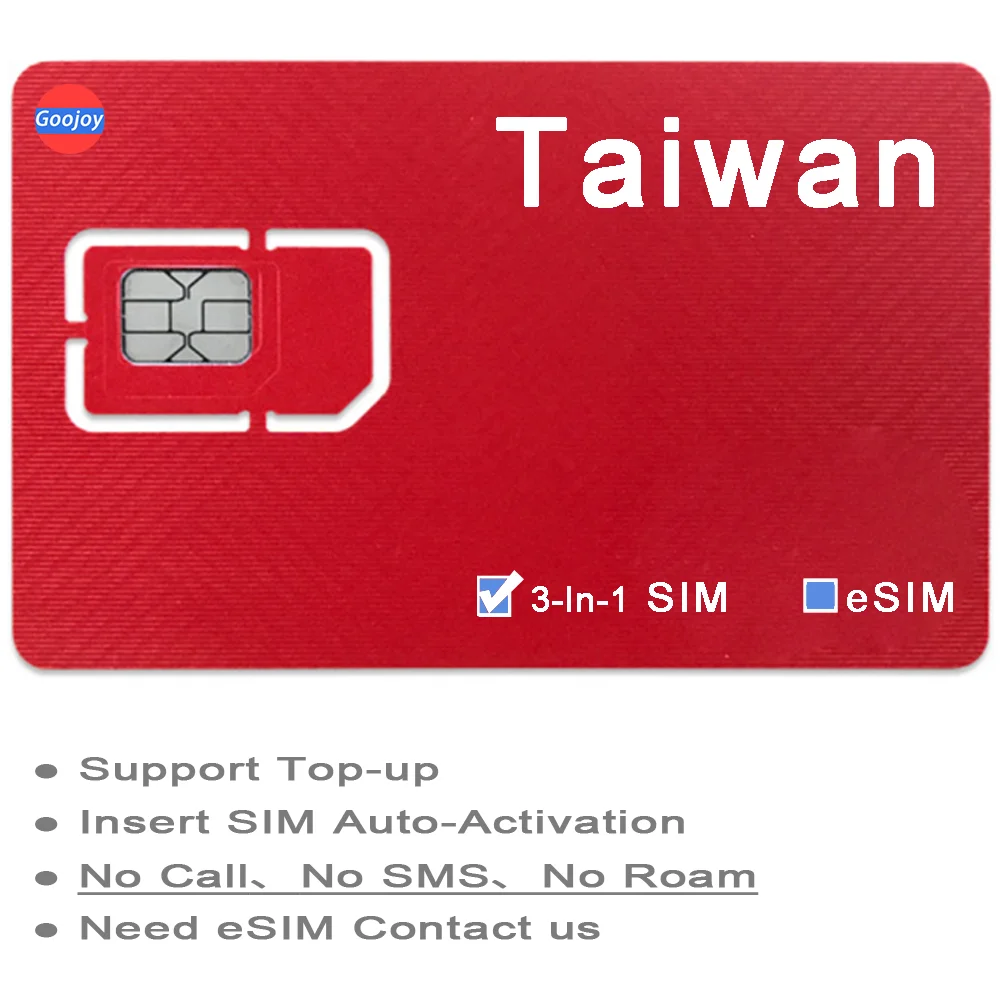 Taiwan Prepaid Simkaart, Taiwan Zhonghua & Far Eastone Operator,4G Wifi Onbeperkte Internetdata Abonnementen, Internationale Data Simkaart