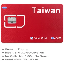 Carte SIM préMunicipalde Taiwan, Zhonghua de Taiwan et opérateur de tons lointains, WiFi 4G, plans de données Internet illimités, carte SIM de données internationales