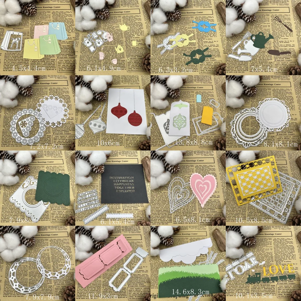 Neue Serie Metall-Stanzformen DIY Scrapbooking Album Papierkarten Dekoration Bastelarbeiten Prägeformen Handgemacht