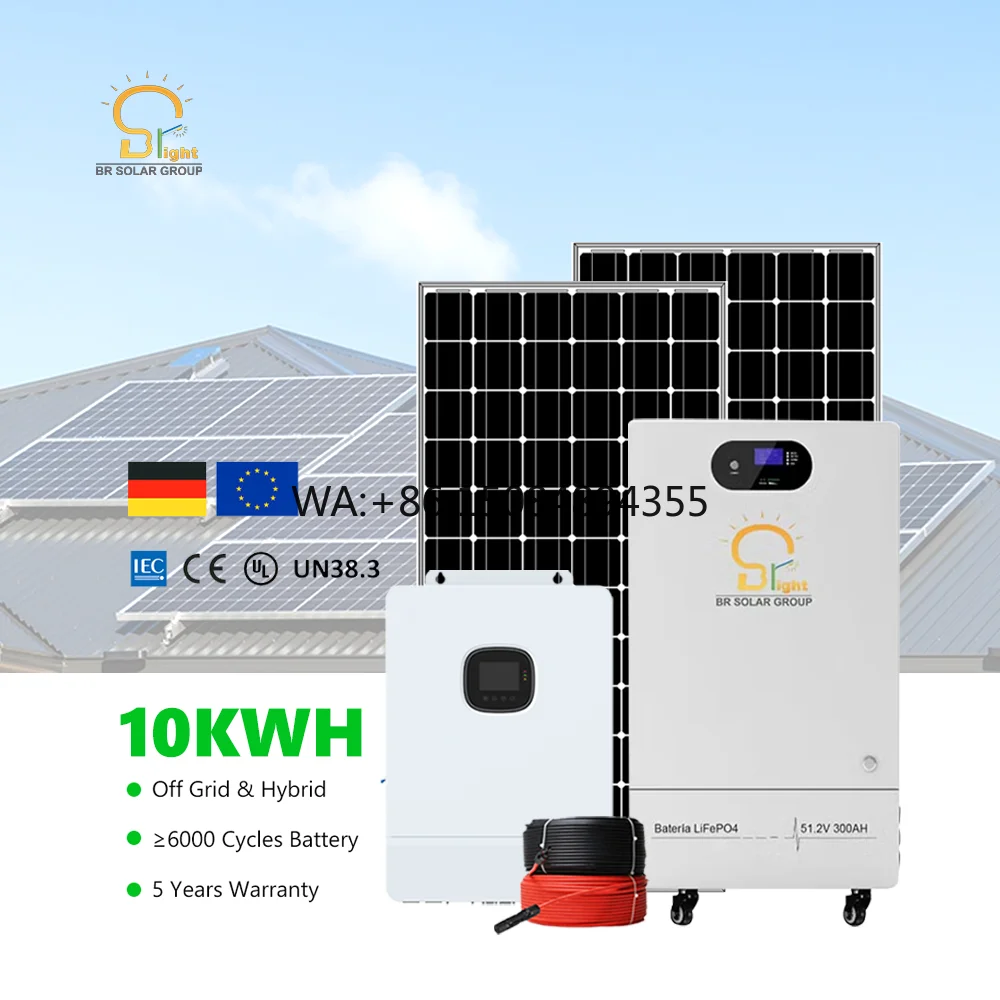 SOLAR 10kwh Ground Mounted Solar System 6kw Off Grid Solar Power System with MPPT Controller for Home Use