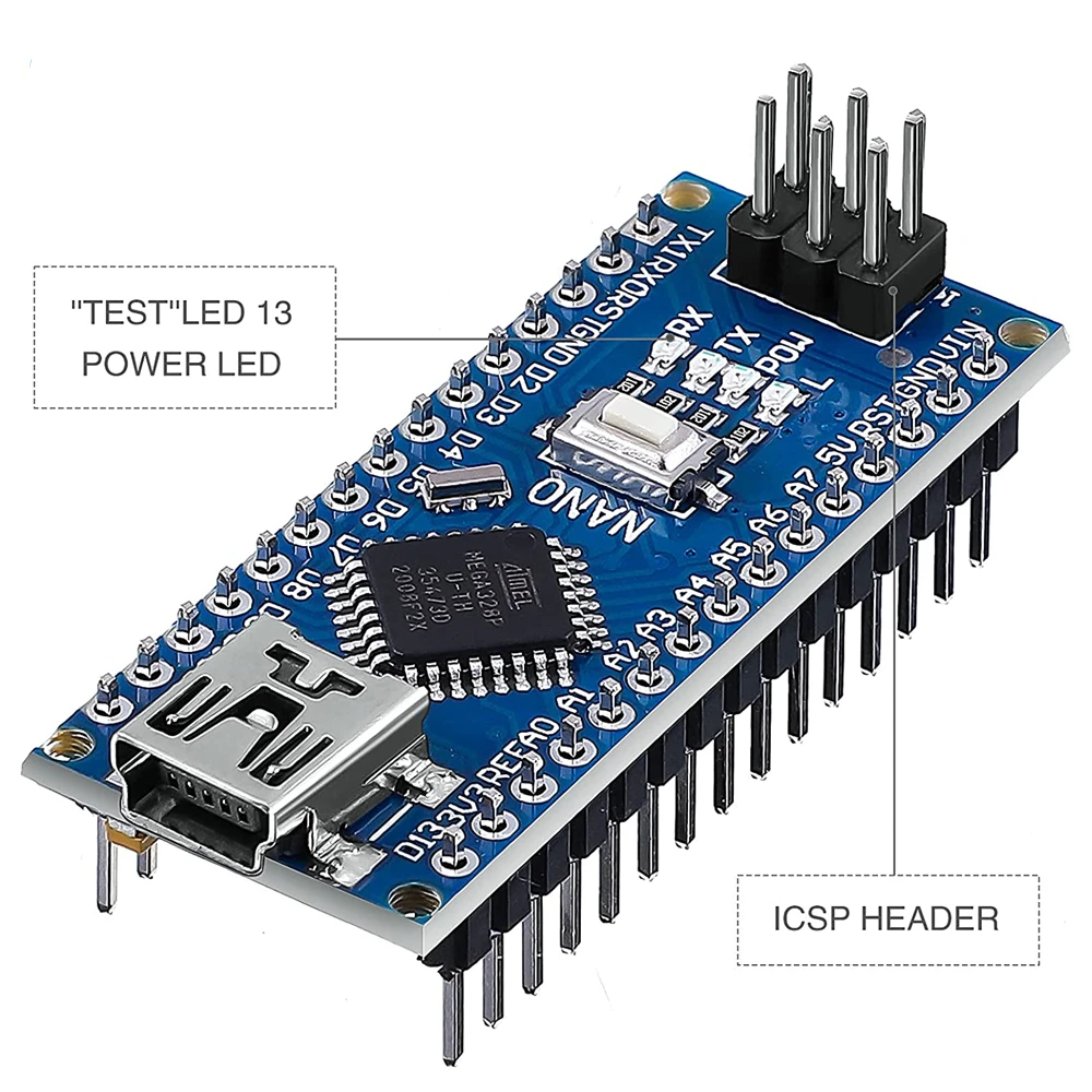 Nano 3.0 Mini Type-C Micro USB Met de bootloader compatibele Nano-controller voor Arduino CH340 USB-driver 16Mhz ATMEGA328P