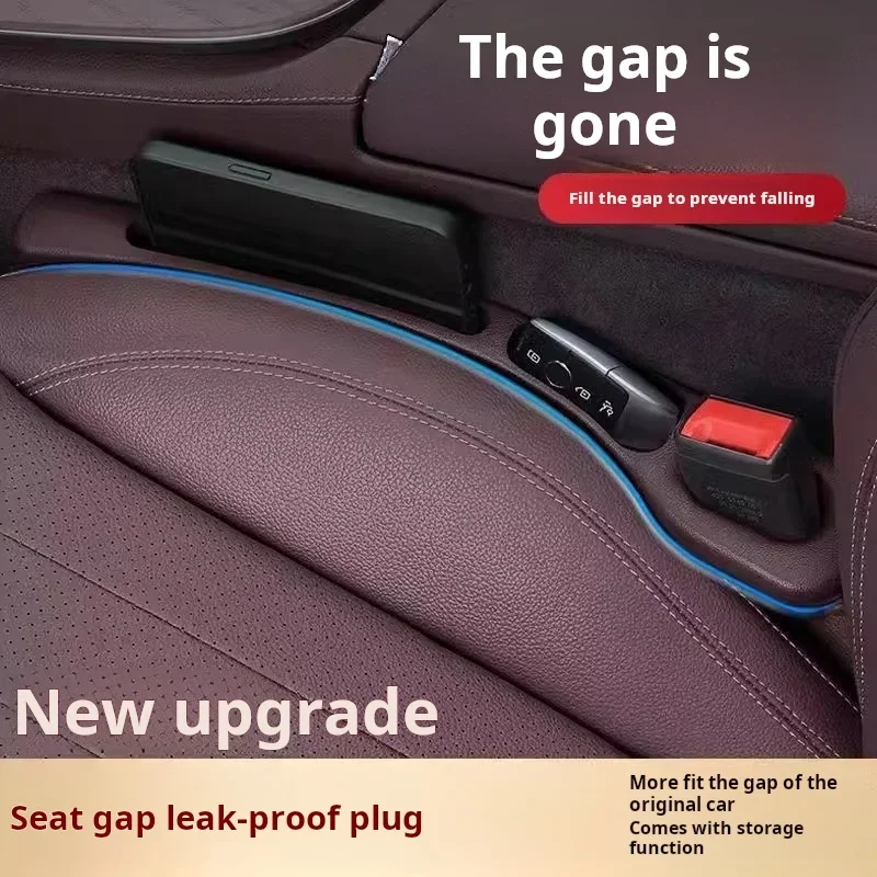 Car Seat Gap Filler Organizer Waterproof Leak Strip Car Seat Gap Plug Strip with 2 Grooves Seat Gap Storage Interior Accessories