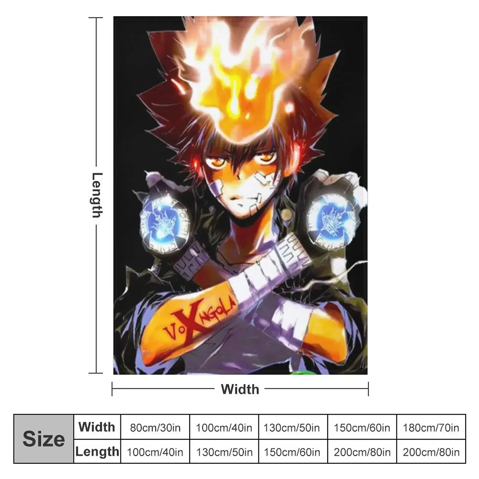 Katekyo Hitman Reborn Tsunayoshi Sawada Throw Blanket Extra Large Throw Plaid Luxury Luxury Thicken Hairys Cute Plaid Blankets
