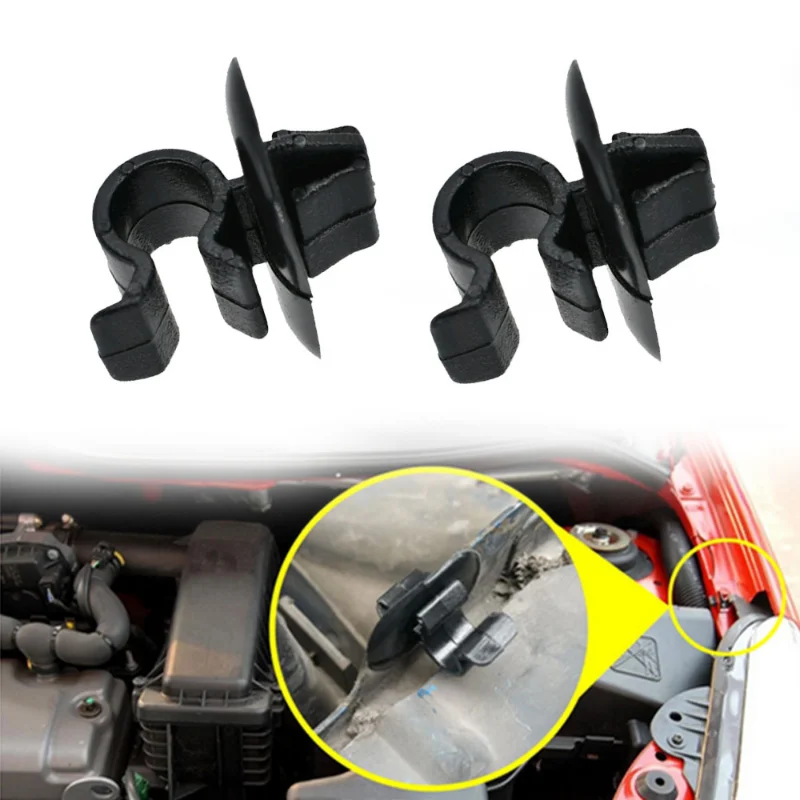 

2pcs Car Hood Rod Support Prop Clip Bonnet Stay Clamp Holder Accessories for Citroen C2 C3 C4 C5 AX Berlingo B9 Eurovans Evasion