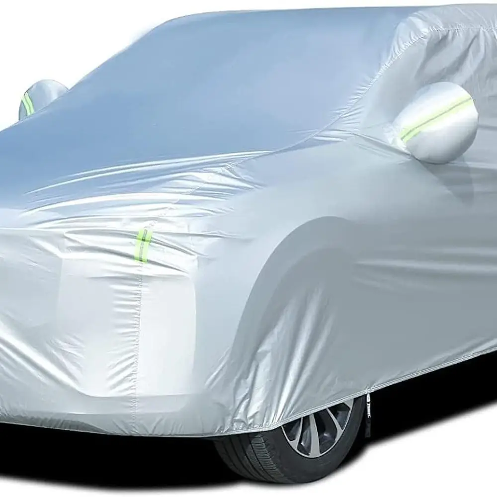 

Breathable, Waterproof, UV-Resistant Car Cover with Lock & Storage for 191-205 SUVs - All Weather Protection