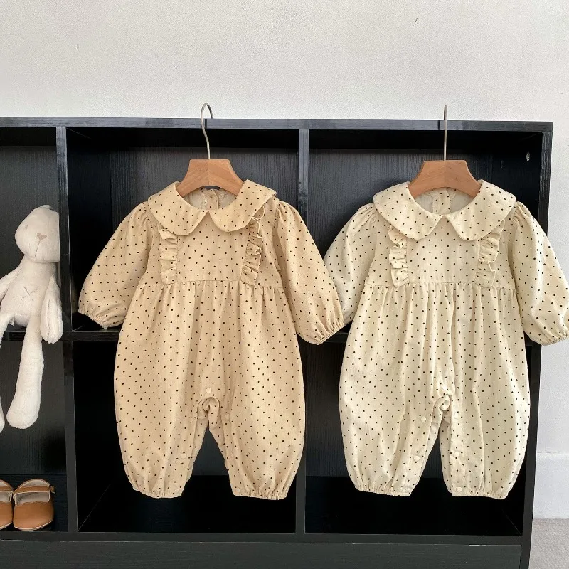 Baby Jumpsuit Long Sleeved Clothes for Male and Female Babies in Spring and Autumn Newborn Outdoor Climbing Clothes