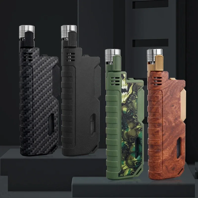 Retractable Lighter Windproof Blue Flame Safety Lock Design Visual Gas Window Adjustable Flame Size Ignition Tool