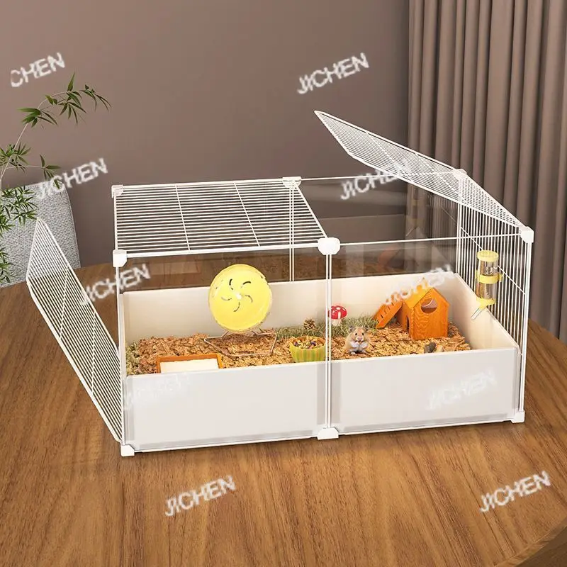 

JC hamster cage household oversized golden bear special villa pet supplies full set transparent landscaping feeding box