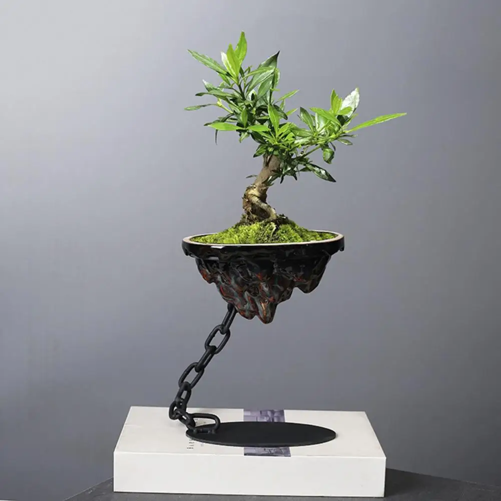 Ekologiczne doniczka Bonsai wielokrotnego użytku doniczka łańcuszek zawieszka Bryophyte drzewko Bonsai doniczka Bonsai ozdoba na biurko Ornament