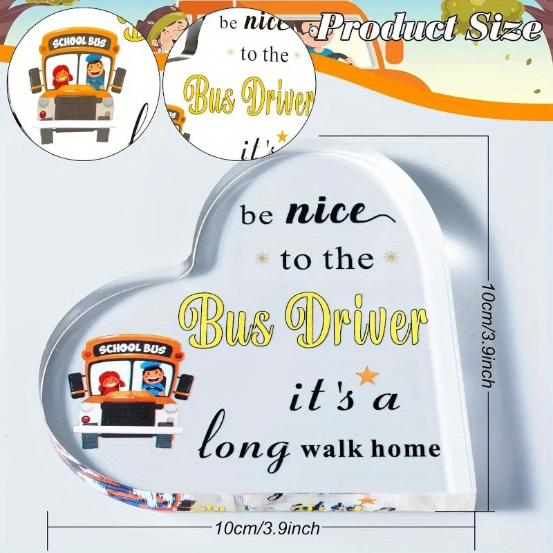 لافتة مكتب "Be Nice to the Bus Driver": ملحق مكتب مضحك لطيف - هدية فريدة للديكور في مكان العمل للسيدات