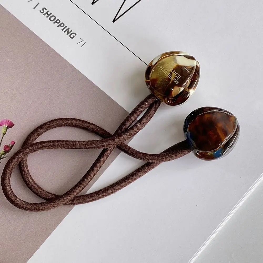 

Sweet Hair Ties New Headwear Girls Headdress Hair Rubber Bands French Tulip Scrunchies High Horsetail Hair Rope Women Hair Band